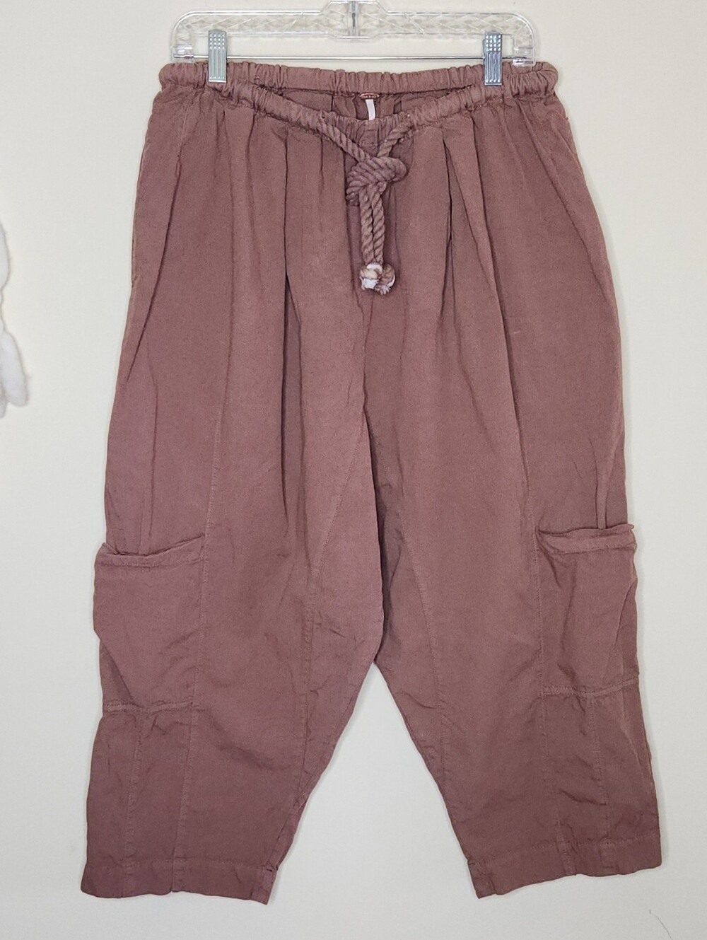 Free People Kalani Harem Pull-On Drawstring Pants in Brown XS (Run Large) - Picture 4 of 8